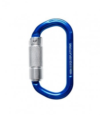 CONECTOR TRIPLE LOCK KARABINER BLUE