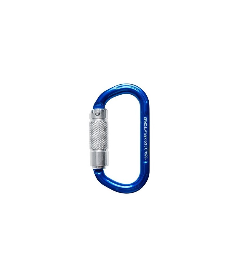 CONECTOR TRIPLE LOCK KARABINER BLUE