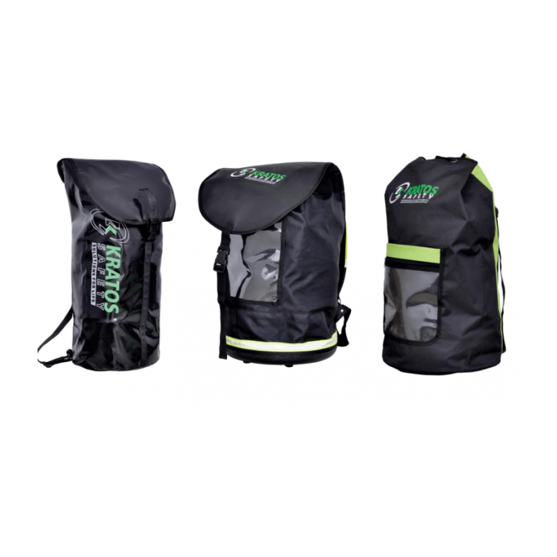 Mochila cilíndrica para trabajos en altura